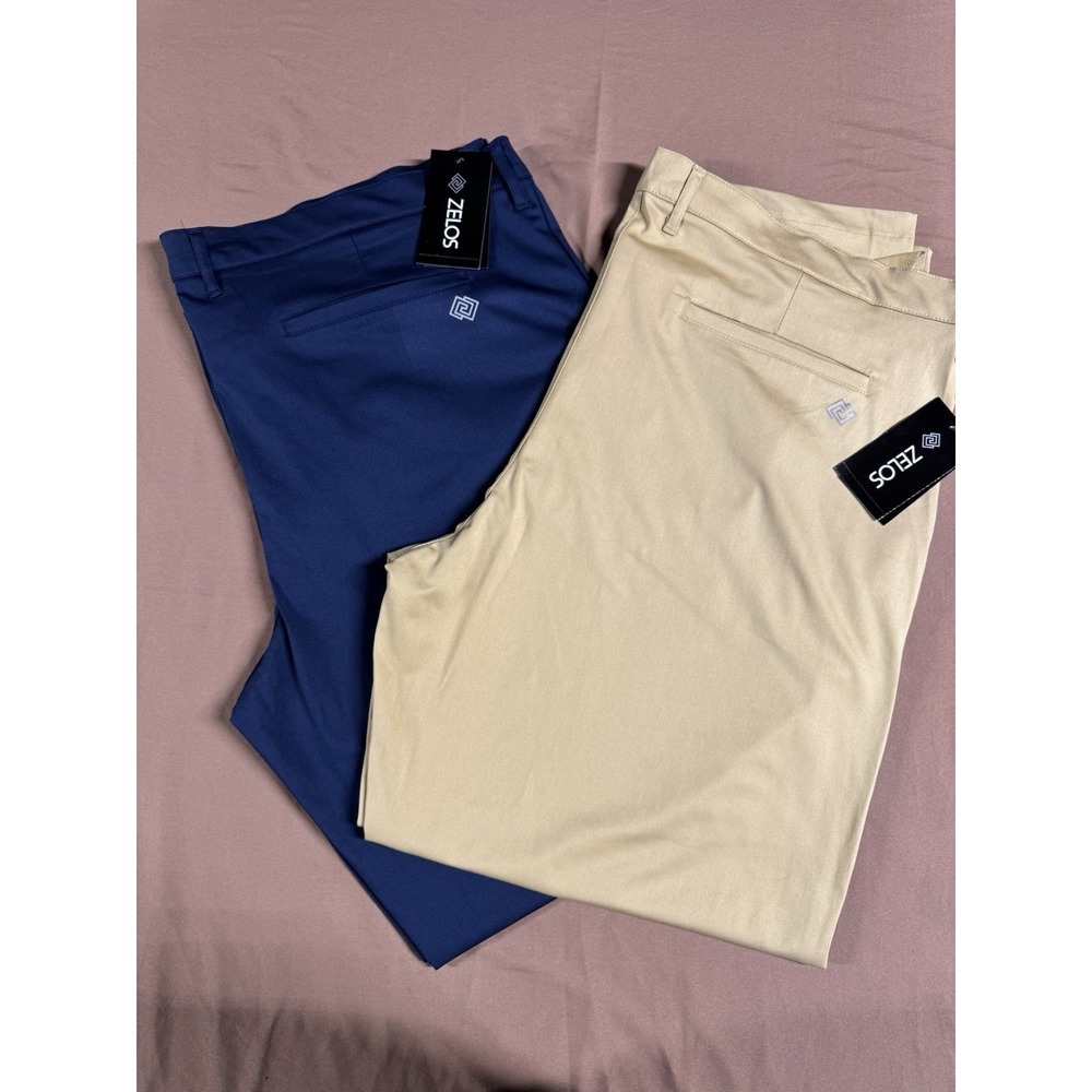 Two Pair Of Zelos Mens Moisture Wicking Golf Pants Size 44 Big And Tall NWT